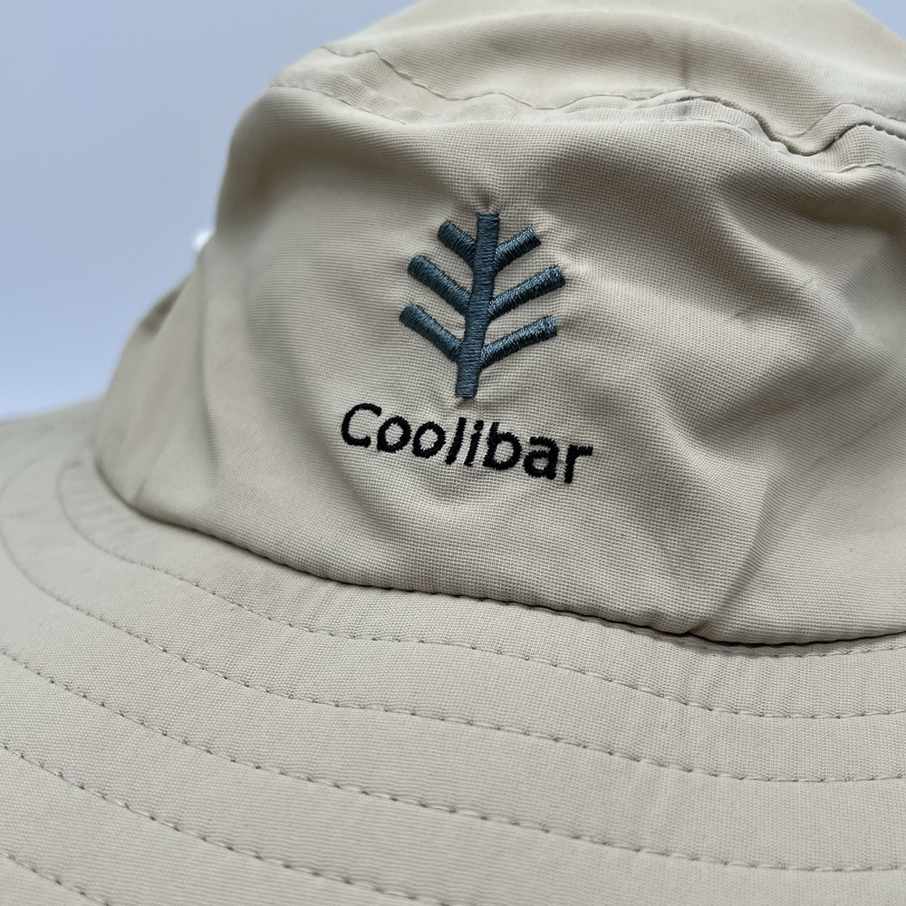 Coolibar UPF 50 Brighton Beige Unisex‎ Bucket Hat S/M Adjustable Sun Protection